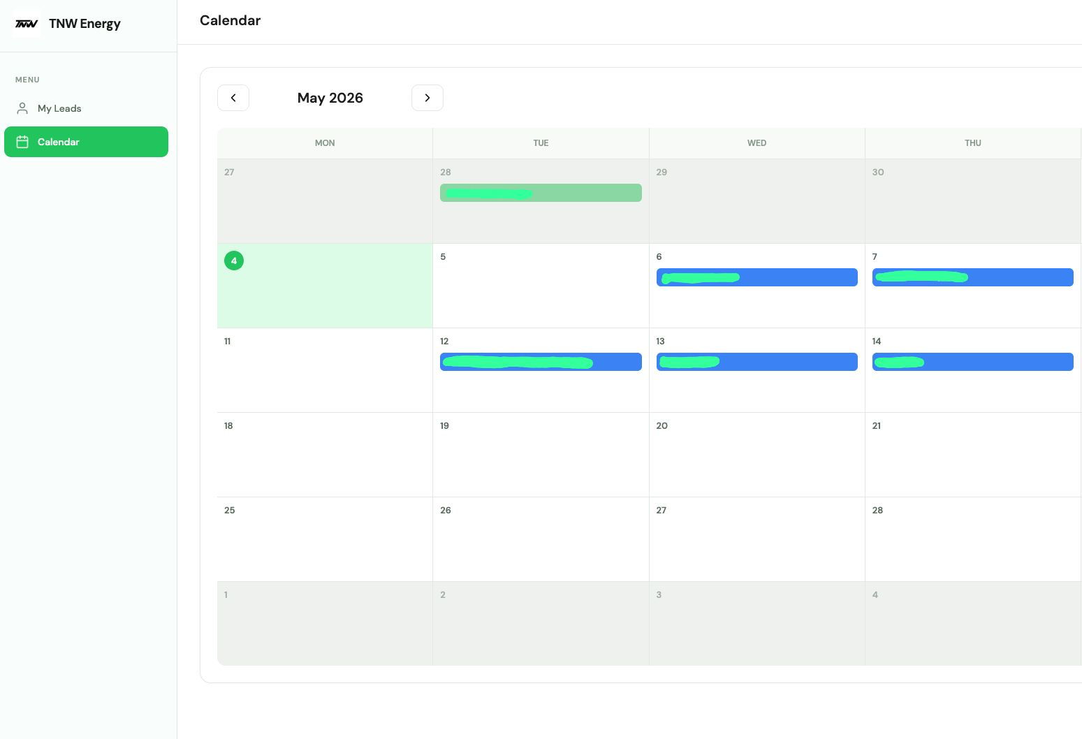 Calendar of upcoming surveys